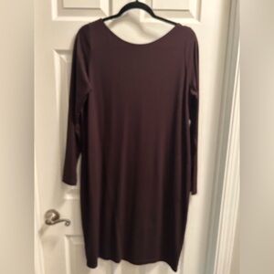 Miik Shena long sleeve boatneck pocket dress XL Dark Chocolate